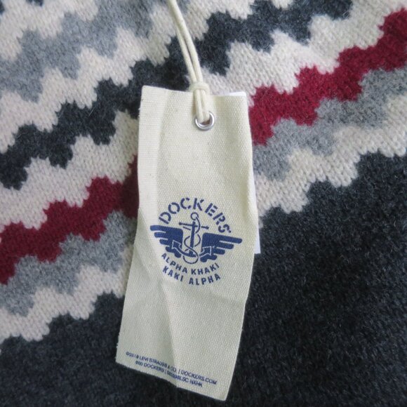 Dockers Mens 100% Wool Fair Isle Crewneck Sweater XL - Picture 10 of 11